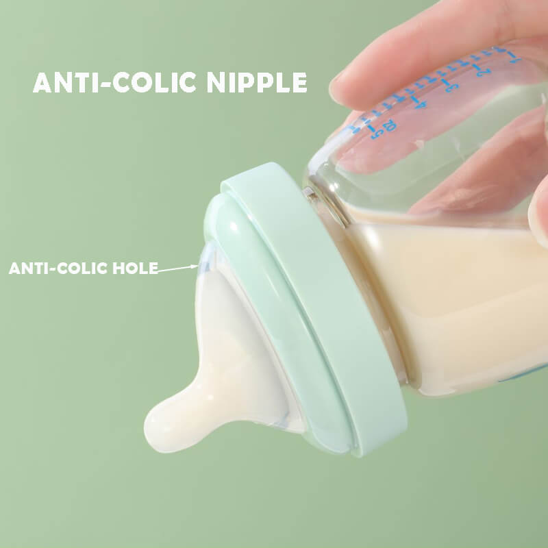 Homie BPA Free Anti-colic PPSU Wide Neck Feeding Baby Milk Bottle - Green
